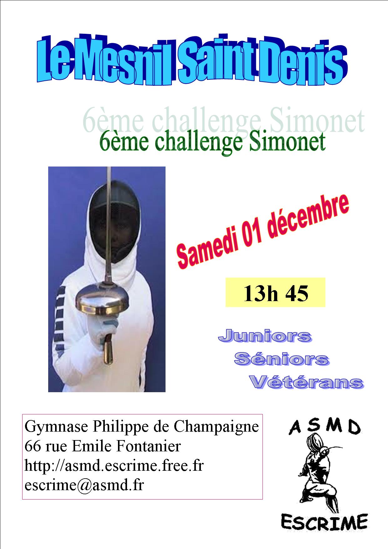 affiche 6e challenge SIMONET